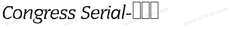 Congress Serial字体转换